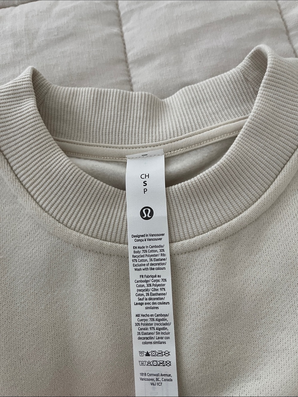 lululemon athletica Crewneck Sweater in Cream